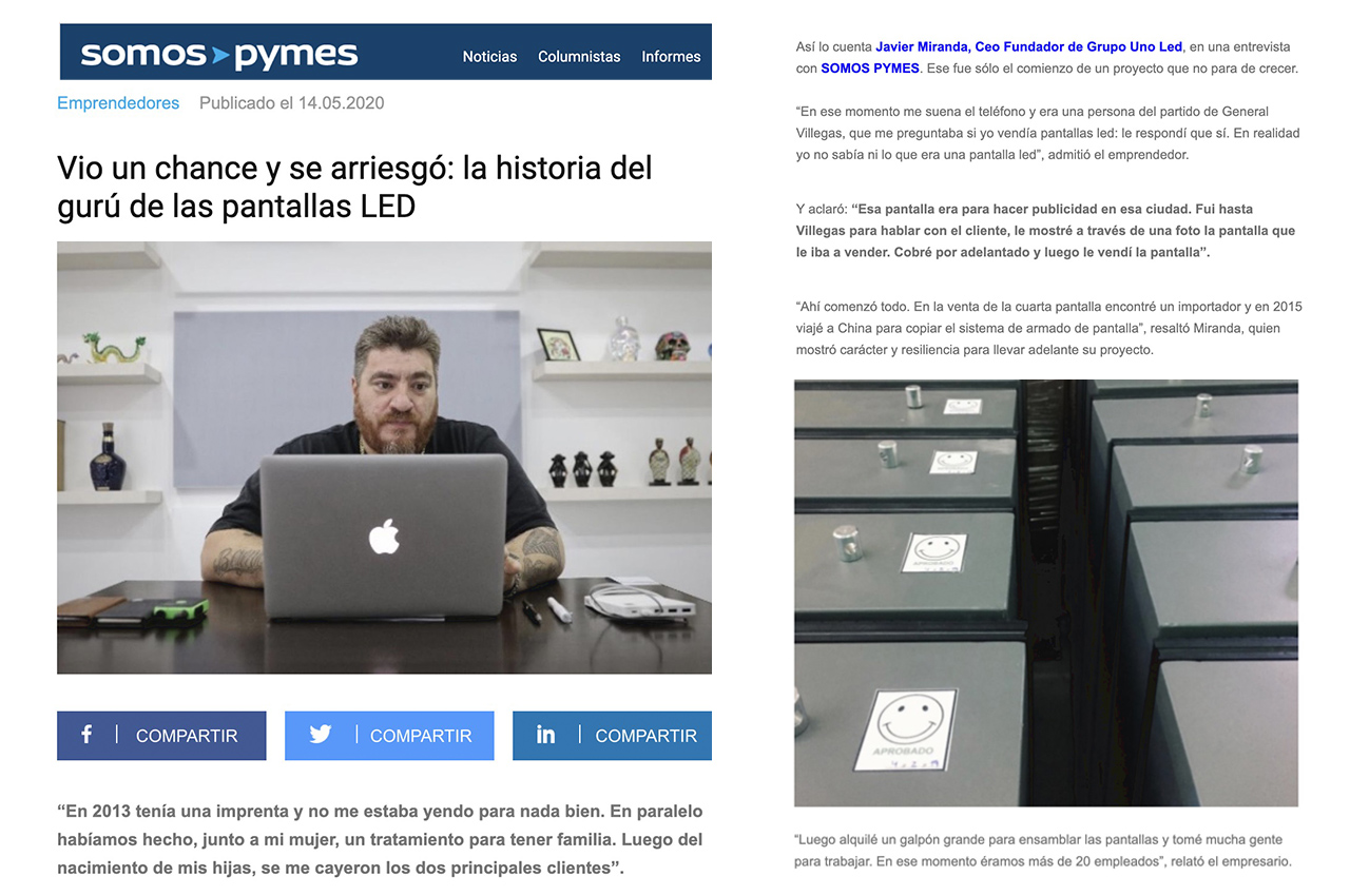 Entrevista a Javier Miranda en Somos Pymes.